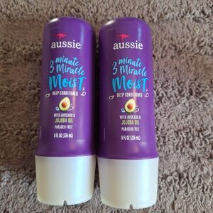 2 Pack Aussie 3 Minute‎ Miracle Moist Deep Conditioning Treatment 8 oz.